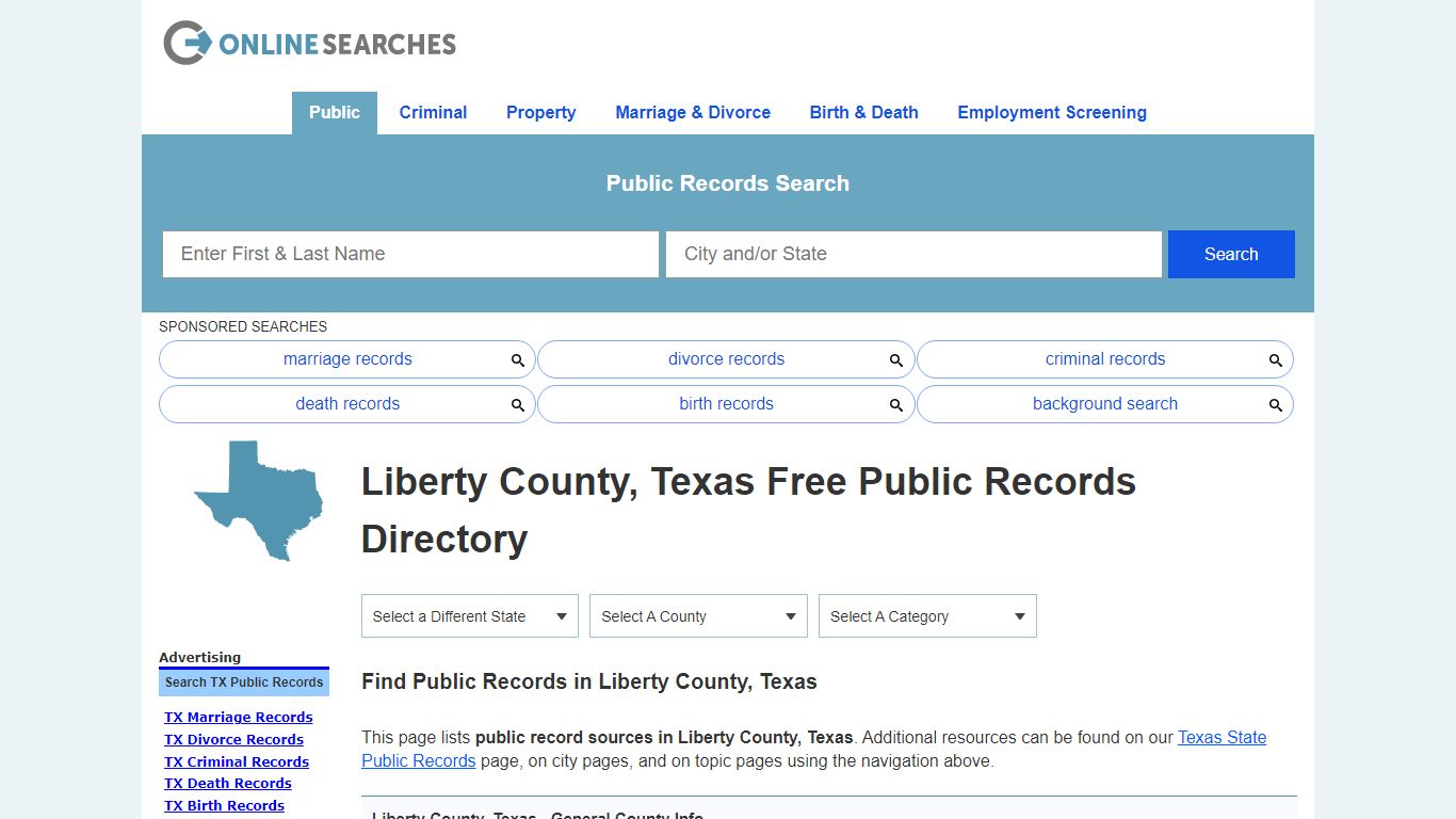 Liberty County, Texas Free Public Records Directory