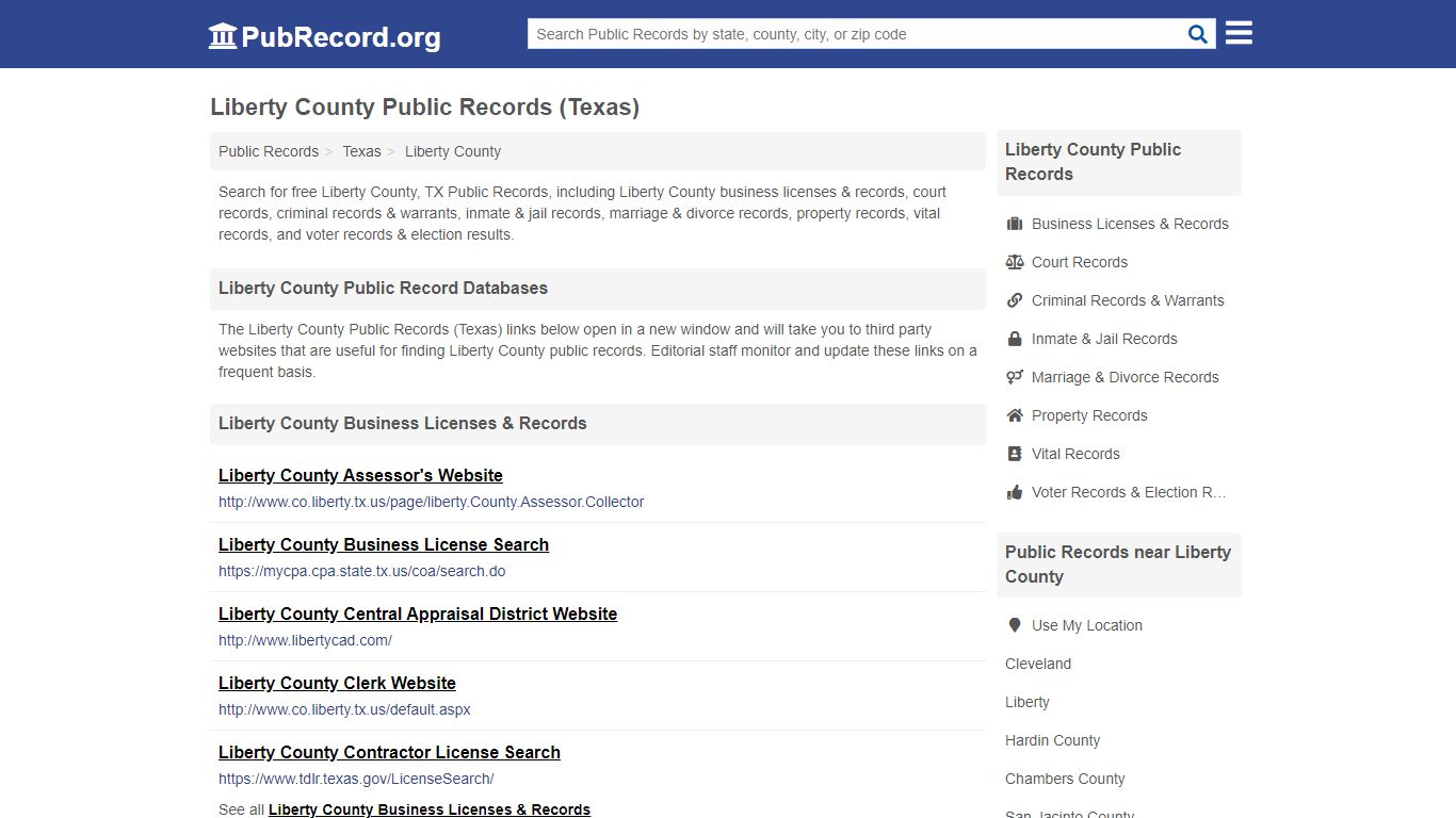 Free Liberty County Public Records (Texas Public Records)