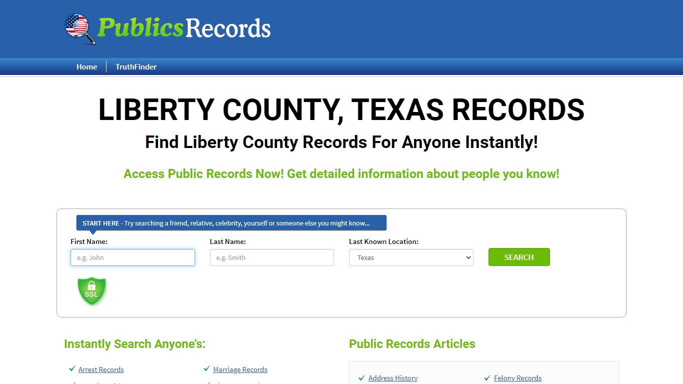 Find Liberty County, Texas Records!